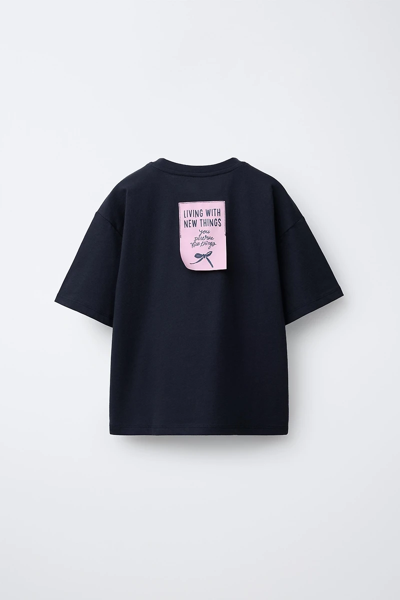 BOW PRINT T-SHIRT