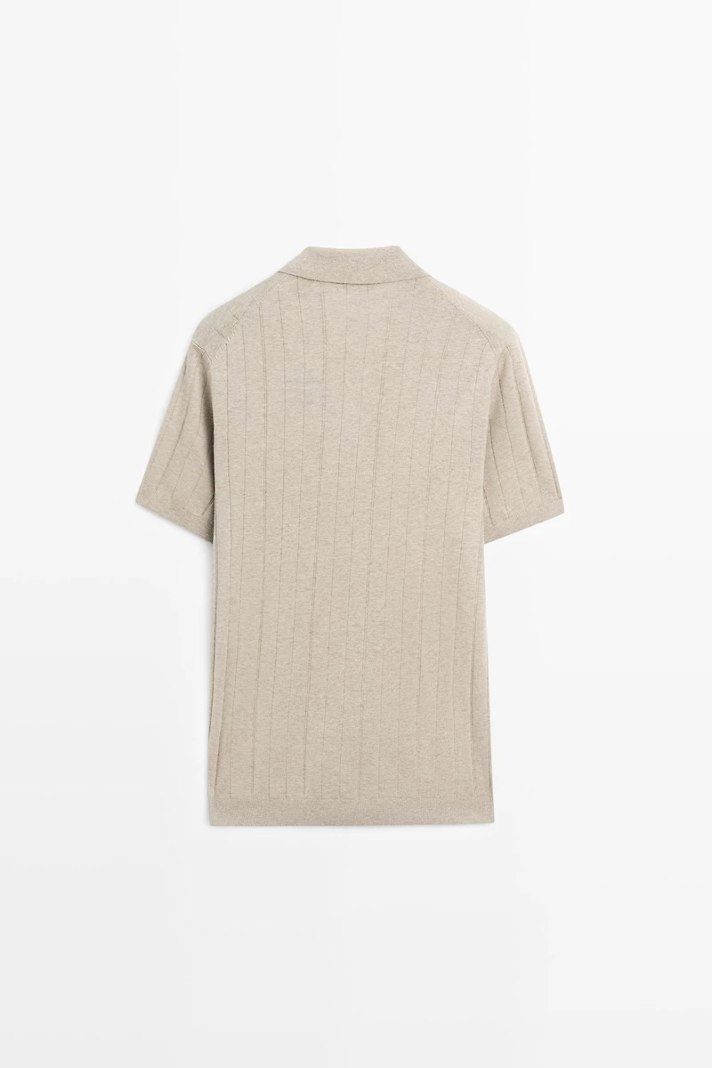 Polo à manches courtes en maille avec coton