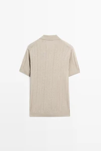Polo à manches courtes en maille avec coton