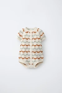 CROCHET KNIT JUMPSUIT