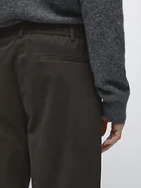 Cotton blend jogger fit trousers