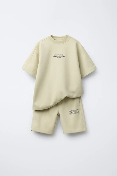 ENSEMBLE INTERLOCK T-SHIRT ET BERMUDA