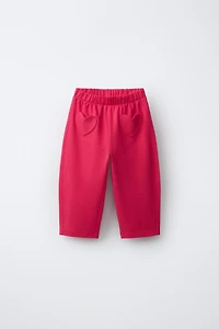 HEART POCKET BARREL PIQUÉ PANTS