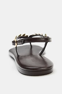 METALLIC ADORNMENT SANDALS