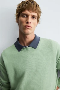 REVERSE EFFECT COTTON SWEATER