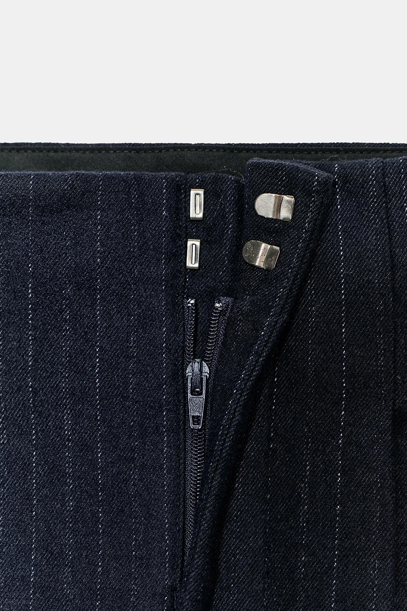 PINSTRIPE BELTED PANTS ZW COLLECTION