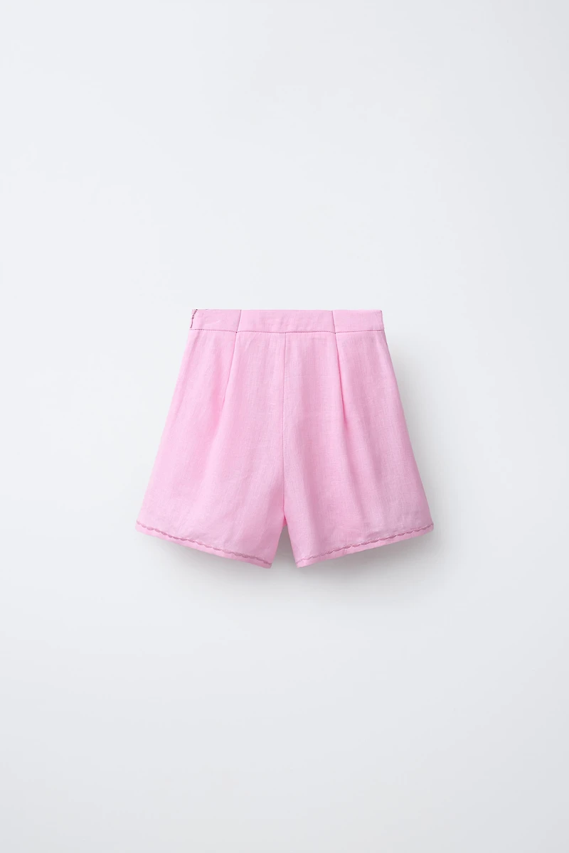 100% LINEN SHORTS