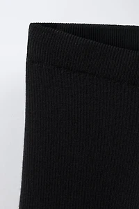 RIBBED KNIT LEGGINGS