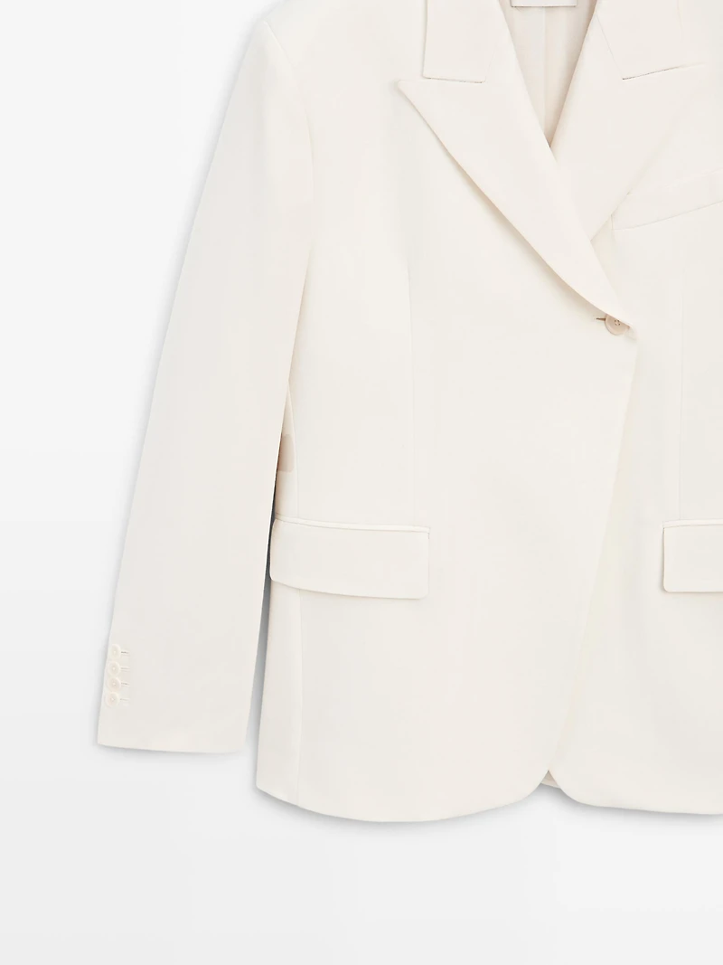 Wool blend crossover blazer - LIMITED