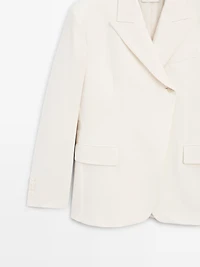 Wool blend crossover blazer - LIMITED