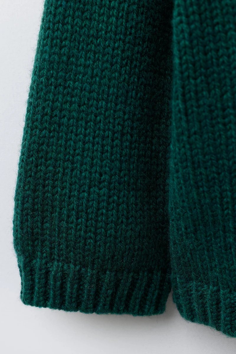 1-6 YEARS/ KNIT JUMPER WITH EMBROIDERED BUNNY WOOL