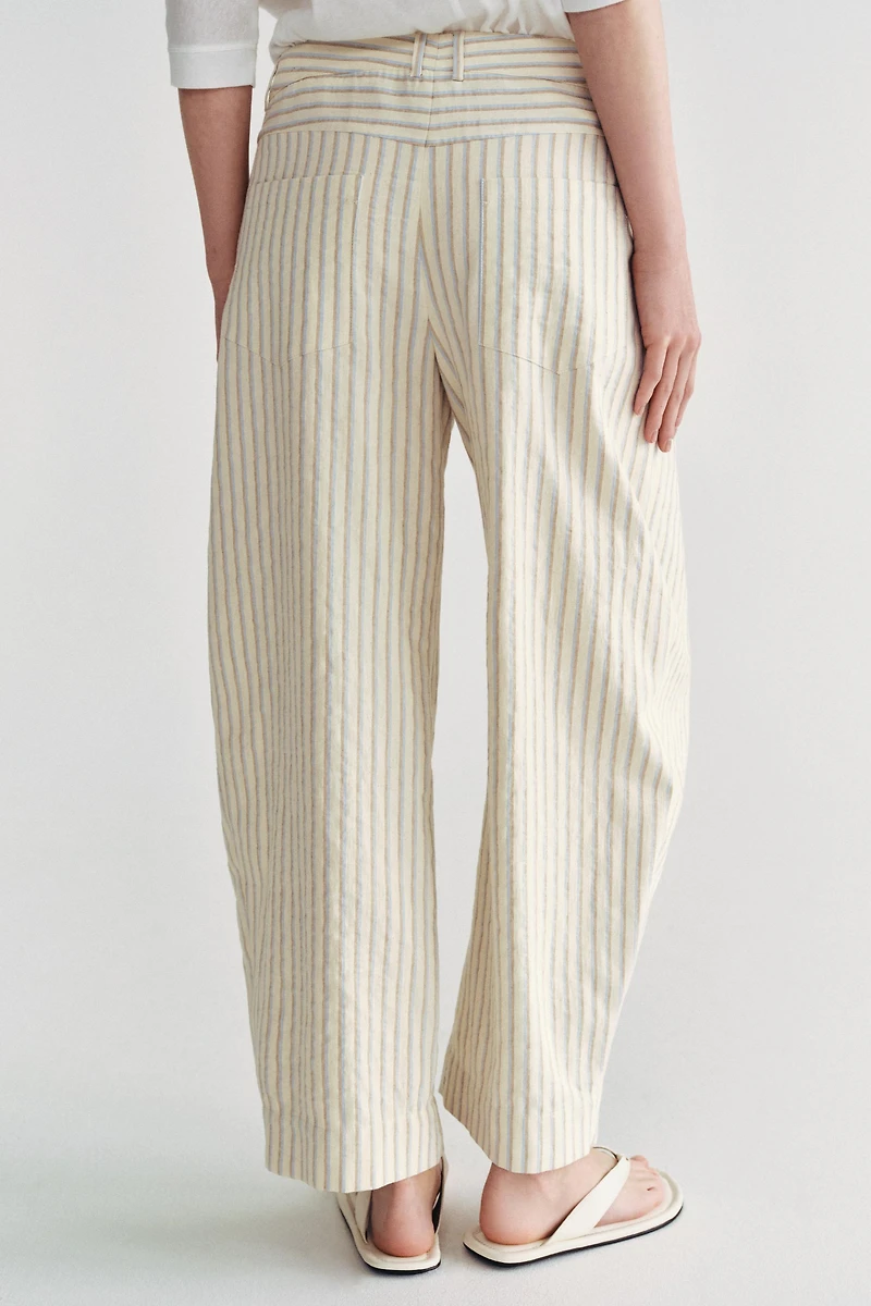 PANTALON BARREL À RAYURES ZW COLLECTION