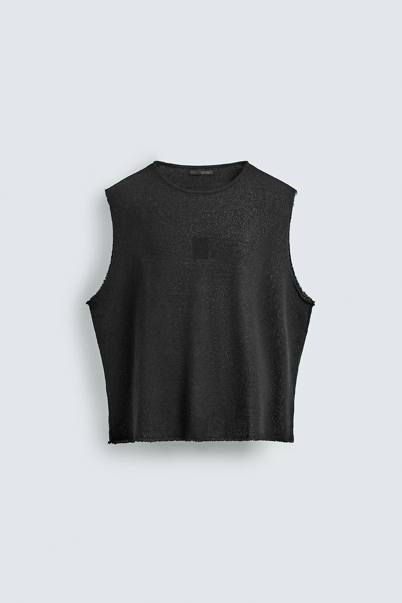 TEXTURED KNIT TANK TOP