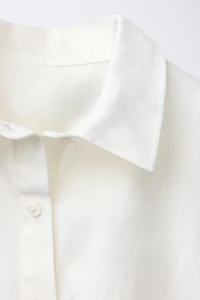 CROPPED SHIRT WITH DETACHABLE SCARF