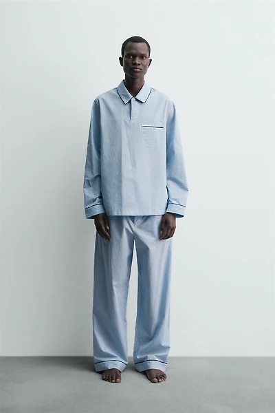 CHEMISE POLO PYJAMA JACQUARD
