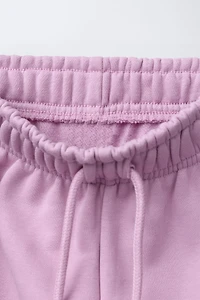 TEXT PRINT WIDE LEG PANTS