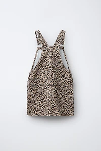 ANIMAL PRINT OVERALL DRESS