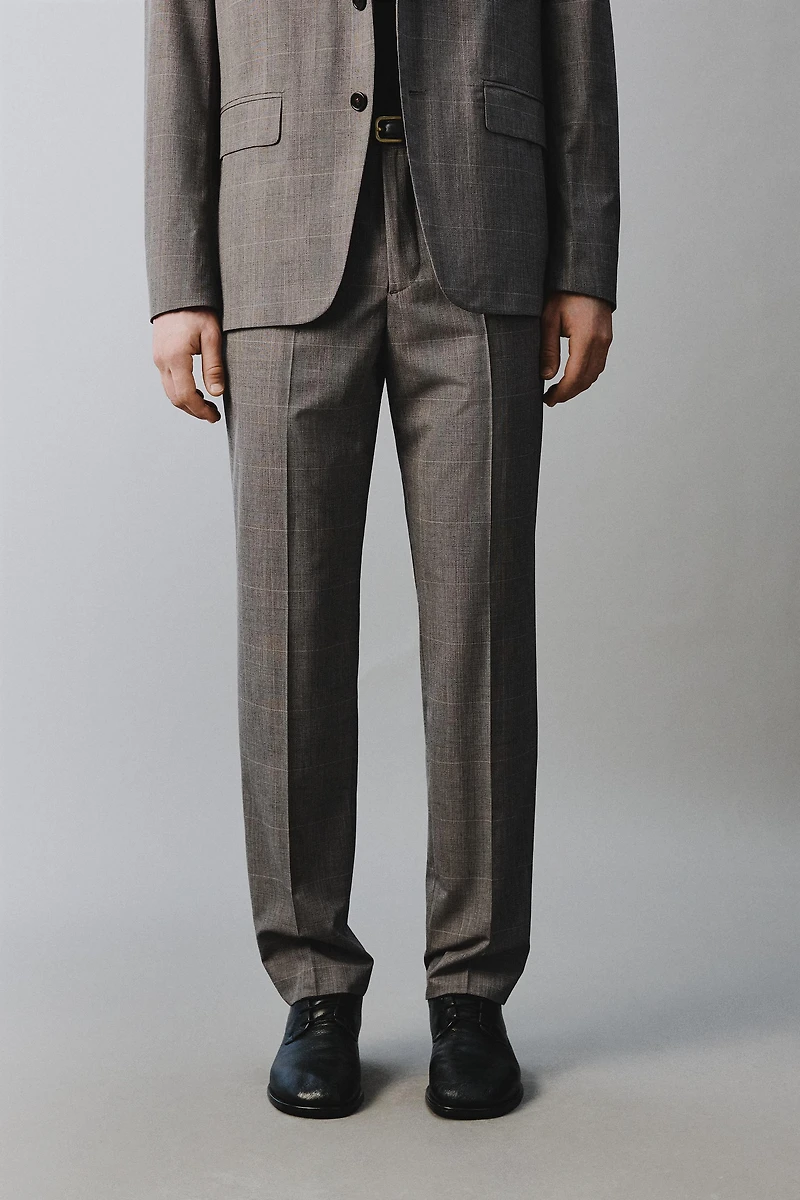 PANTALON DE COSTUME À CARREAUX