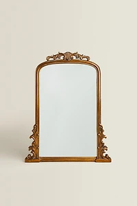 GOLDEN WOODEN WALL MIRROR