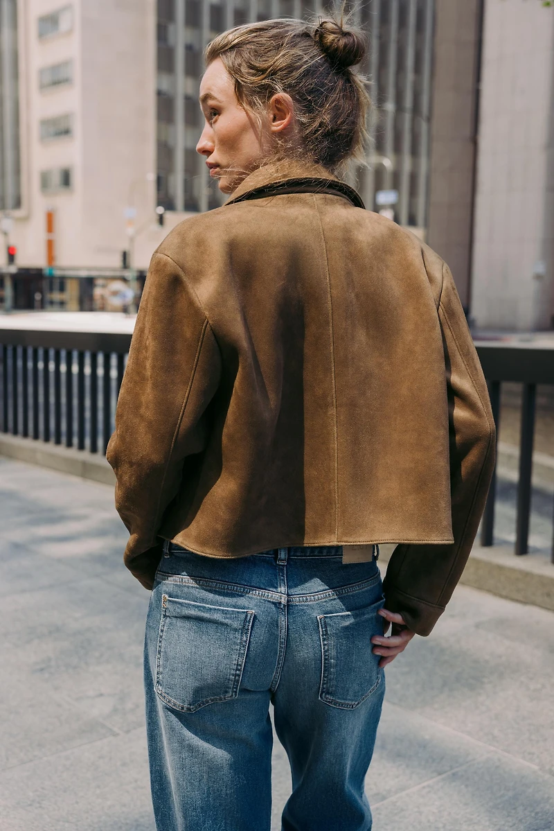 FAUX SUEDE JACKET