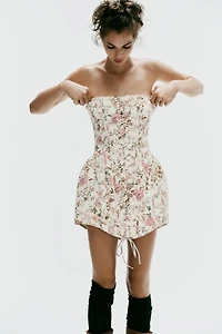 FLORAL PRINT OFF-THE-SHOULDER DRESS