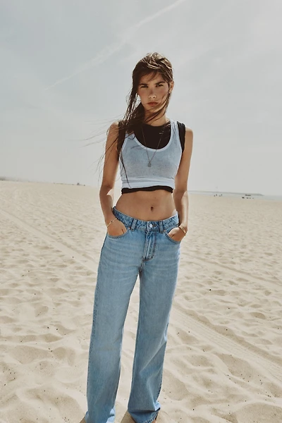 Z1975 HIGH WAIST STRAIGHT LONG LENGTH JEANS