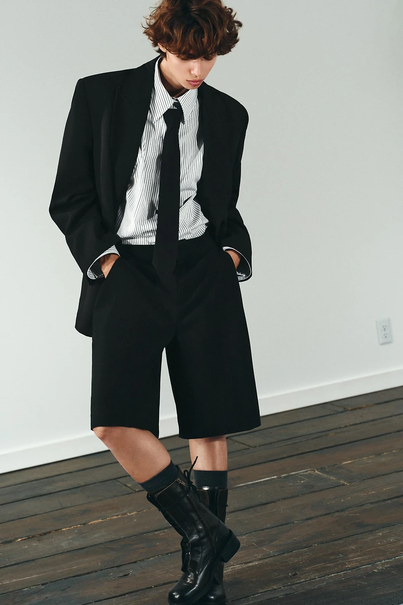 POPLIN SHIRT WITH TIE