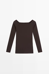 Stretch long sleeve top