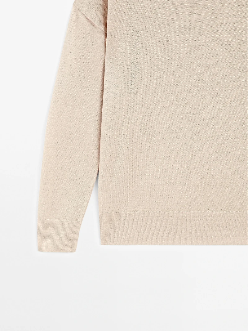 Pull oversize en maille 100 % lin