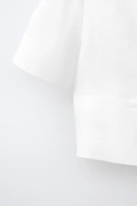 CROPPED 100% LINEN BLAZER