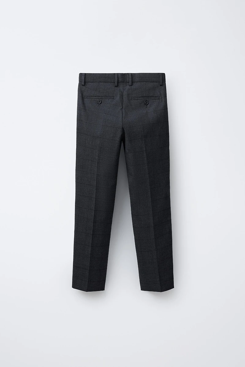 PANTALON DE COSTUME À CARREAUX