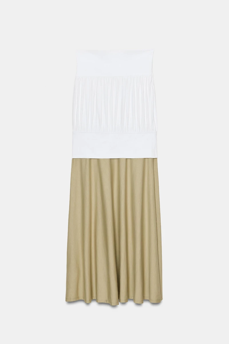 COMBINATION MIDI DRESS
