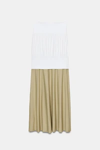 COMBINATION MIDI DRESS