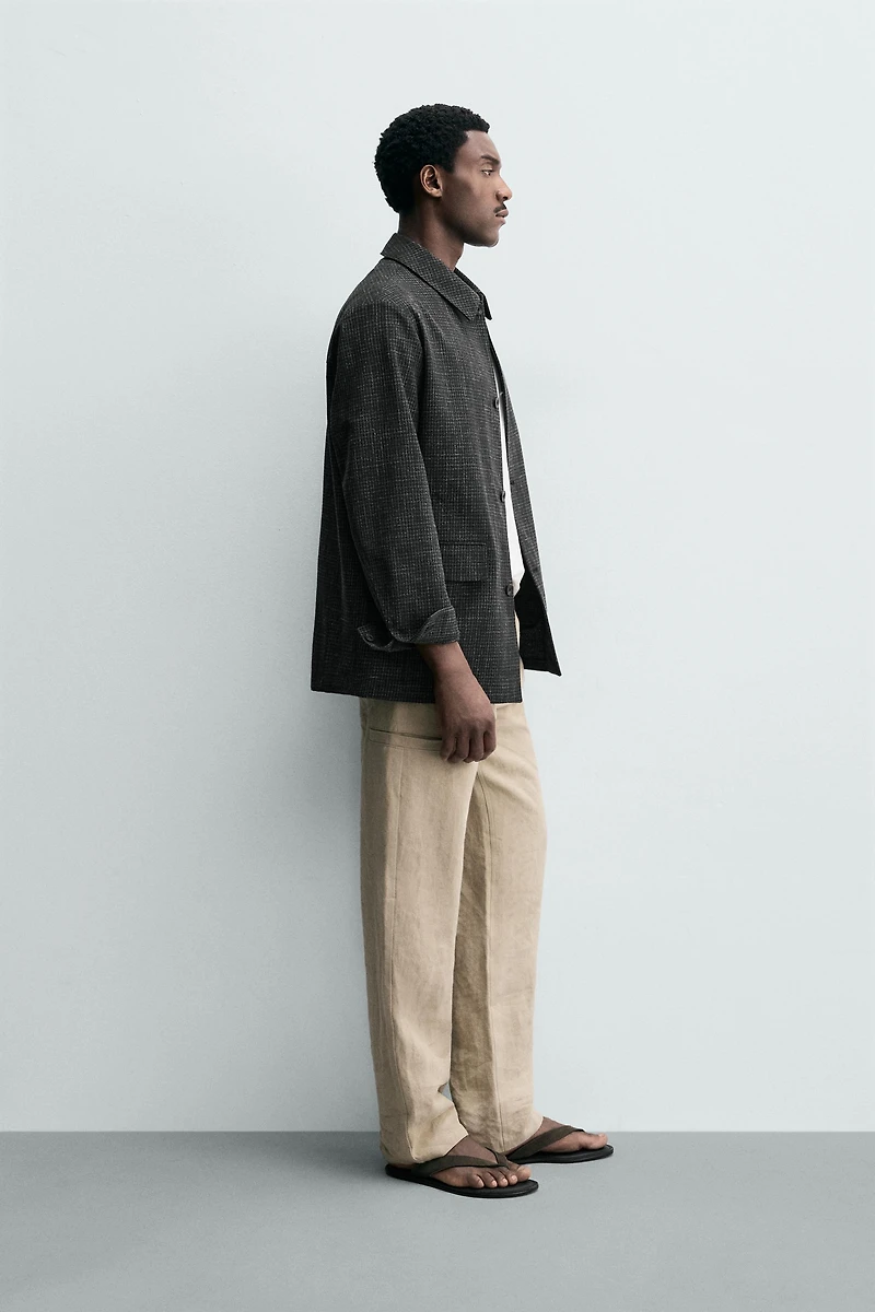 WAFFLE WEAVE RELAXED FIT BLAZER