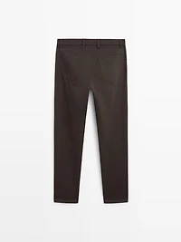 Slim fit denim trousers