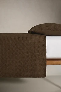 WAFFLE-KNIT DUVET COVER