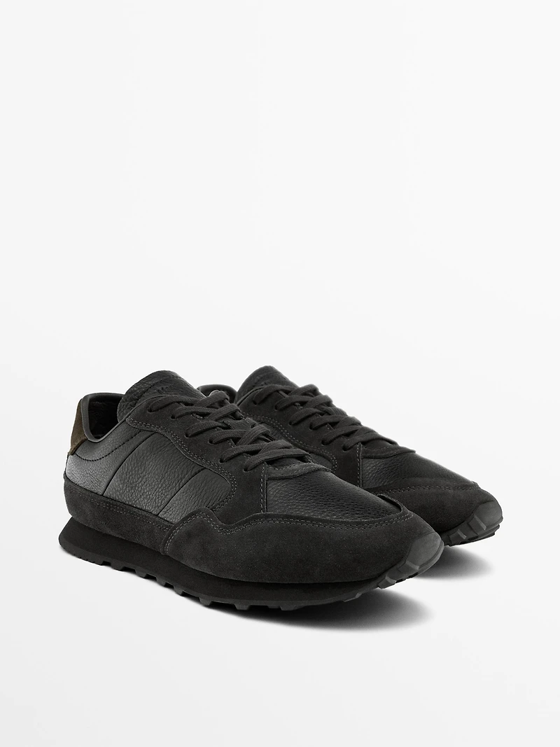 Soft nappa leather trainers