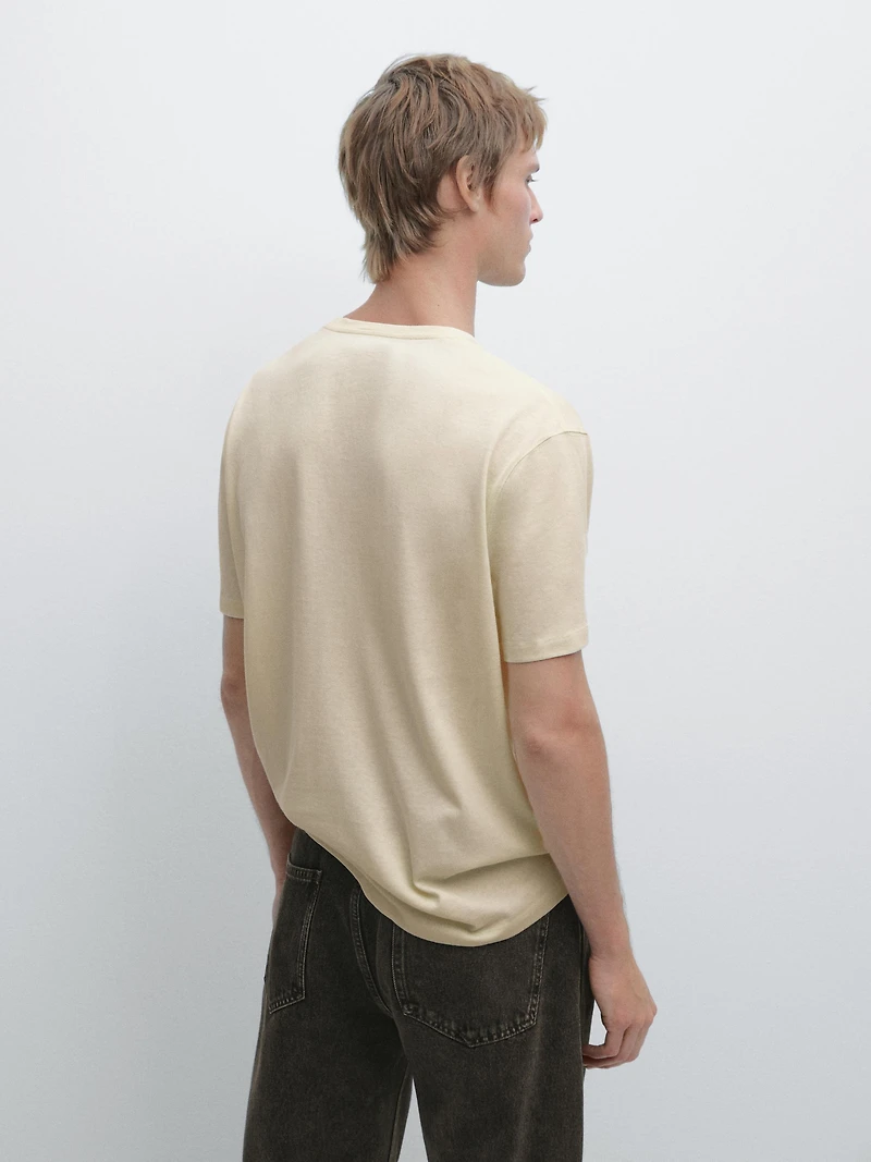 T-shirt à manches courtes en coton mélangé