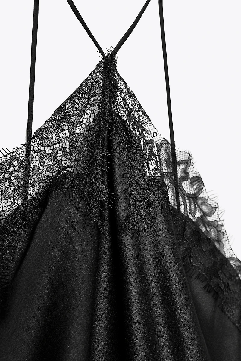 ZW COLLECTION SATIN LACE DRESS