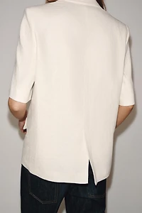 ZW COLLECTION SHORT SLEEVE LINEN BLAZER