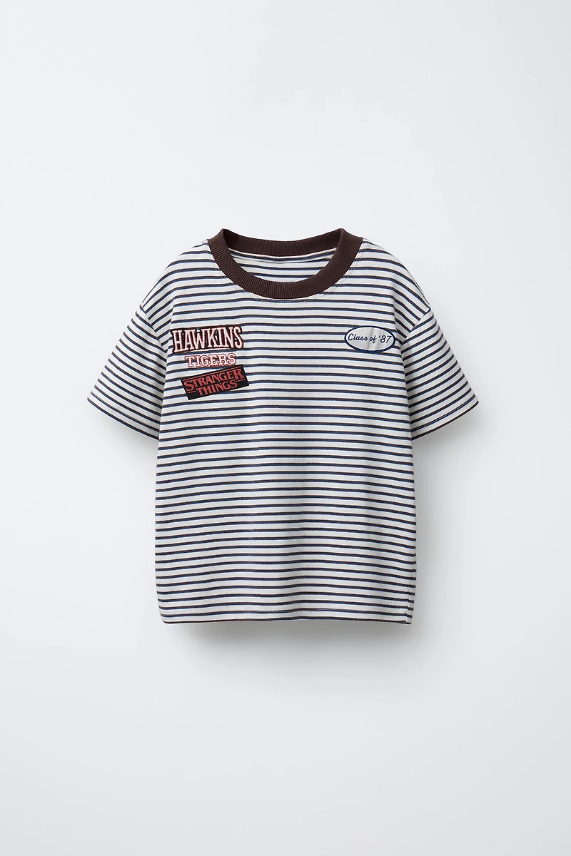 STRIPED STRANGER THINGS © NETFLIX T-SHIRT