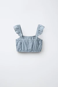 100% RAMIE CROPPED TOP