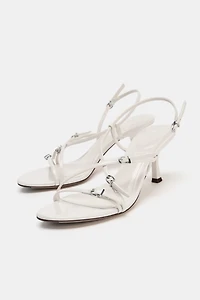BUCKLED HEELED SANDALS
