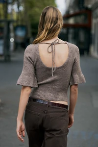 TOP EN MAILLE DOS NU