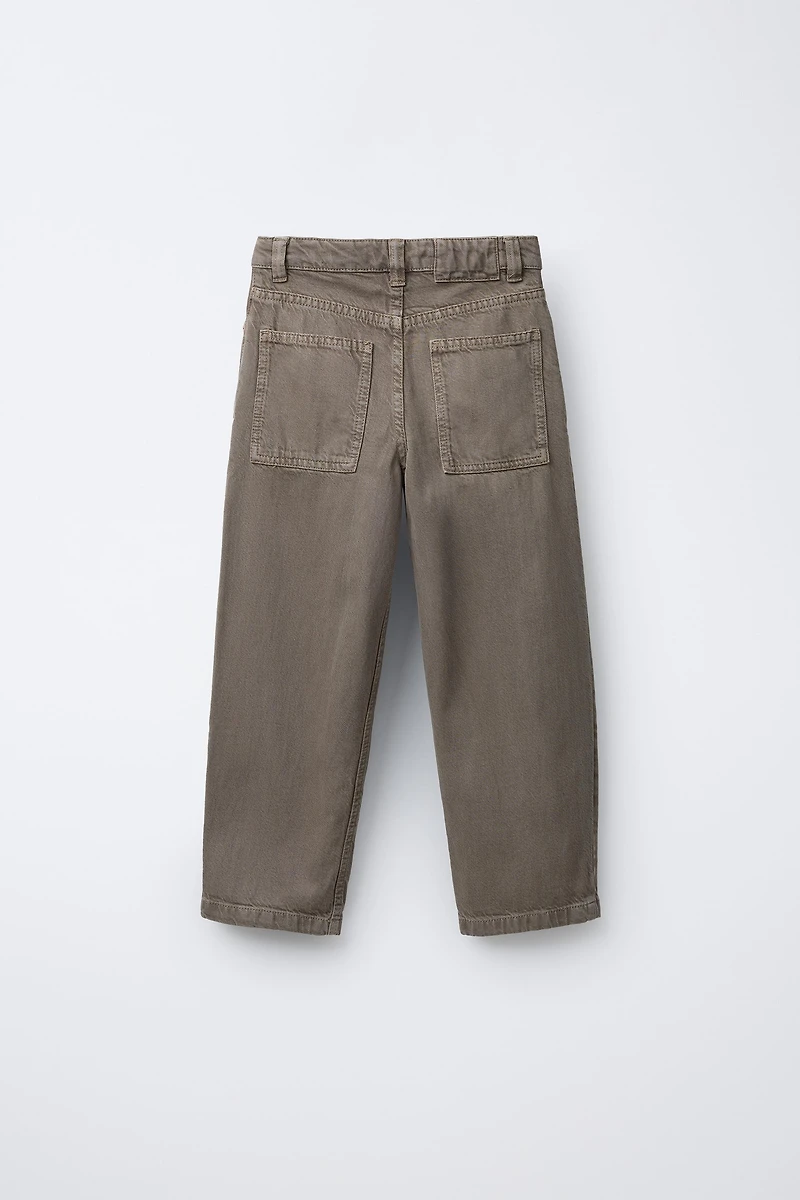 PANTALON BAGGY DÉCONTRACTÉ EN SERGÉ