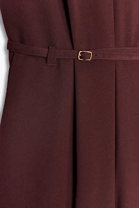 WIDE-LEG BELTED JUMPSUIT