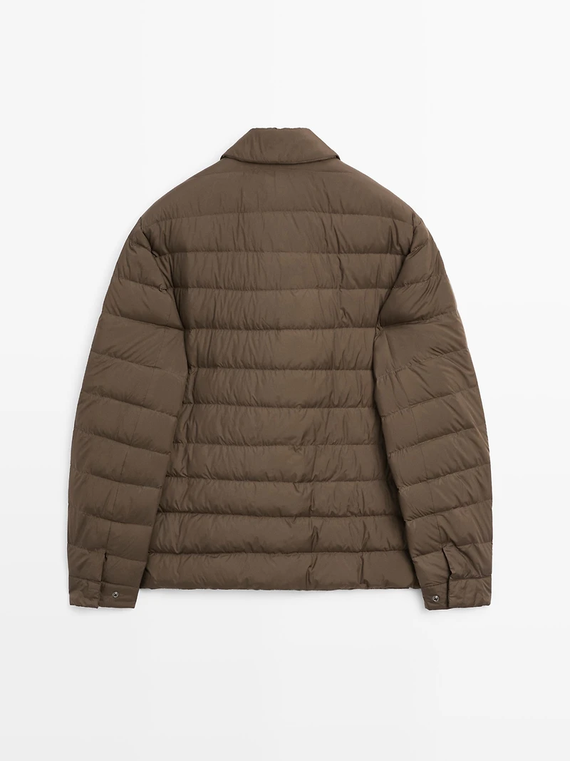 Reversible water-repellent down blend waistcoat