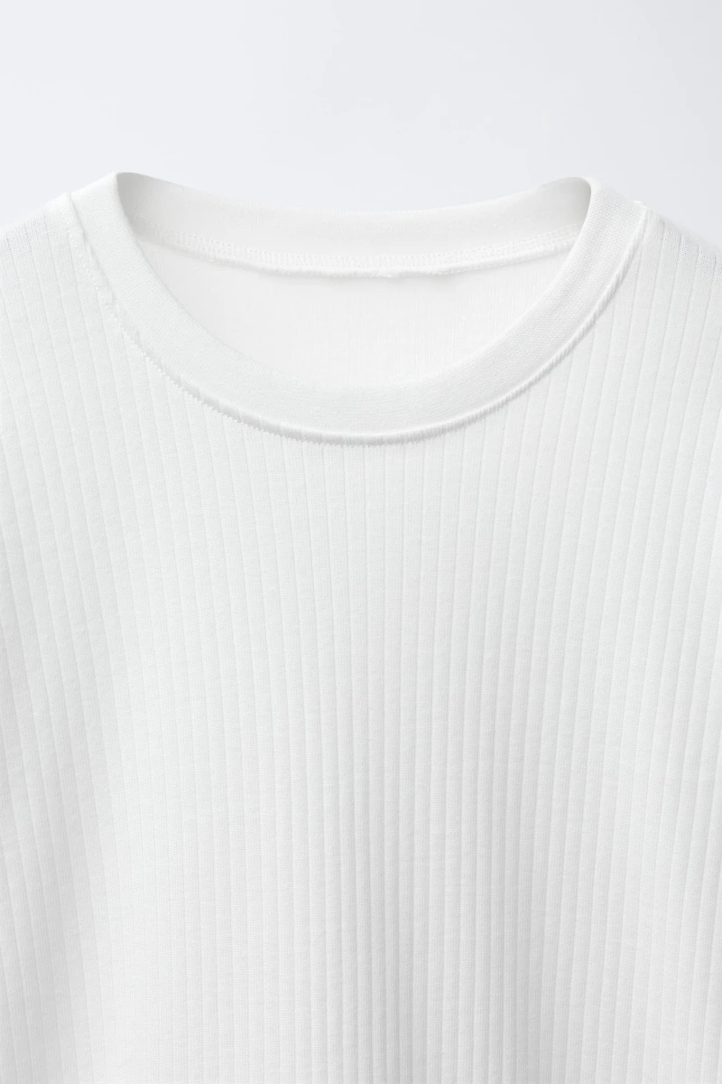 6-14 ANS/ LOT DE DEUX T-SHIRTS CÔTELÉS