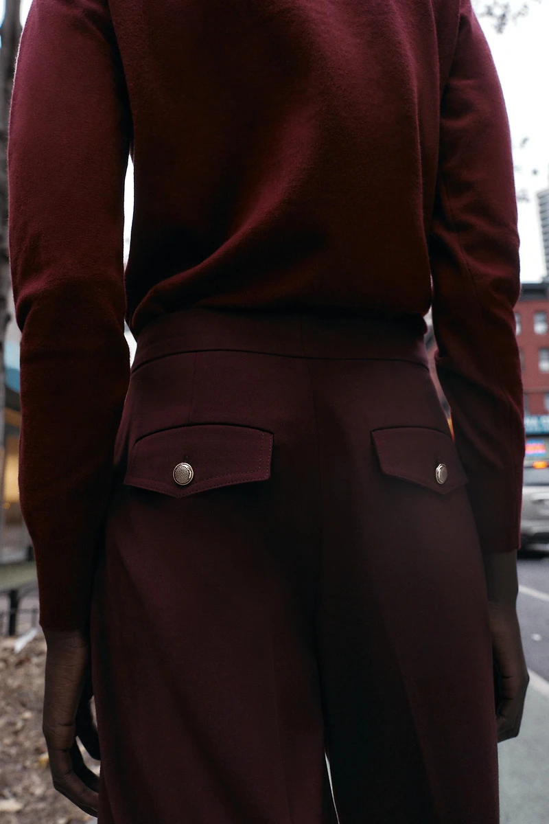 HIGH-WAISTED WIDE-LEG PANTS
