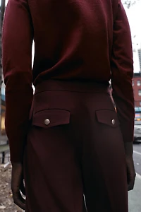 HIGH-WAISTED WIDE-LEG PANTS